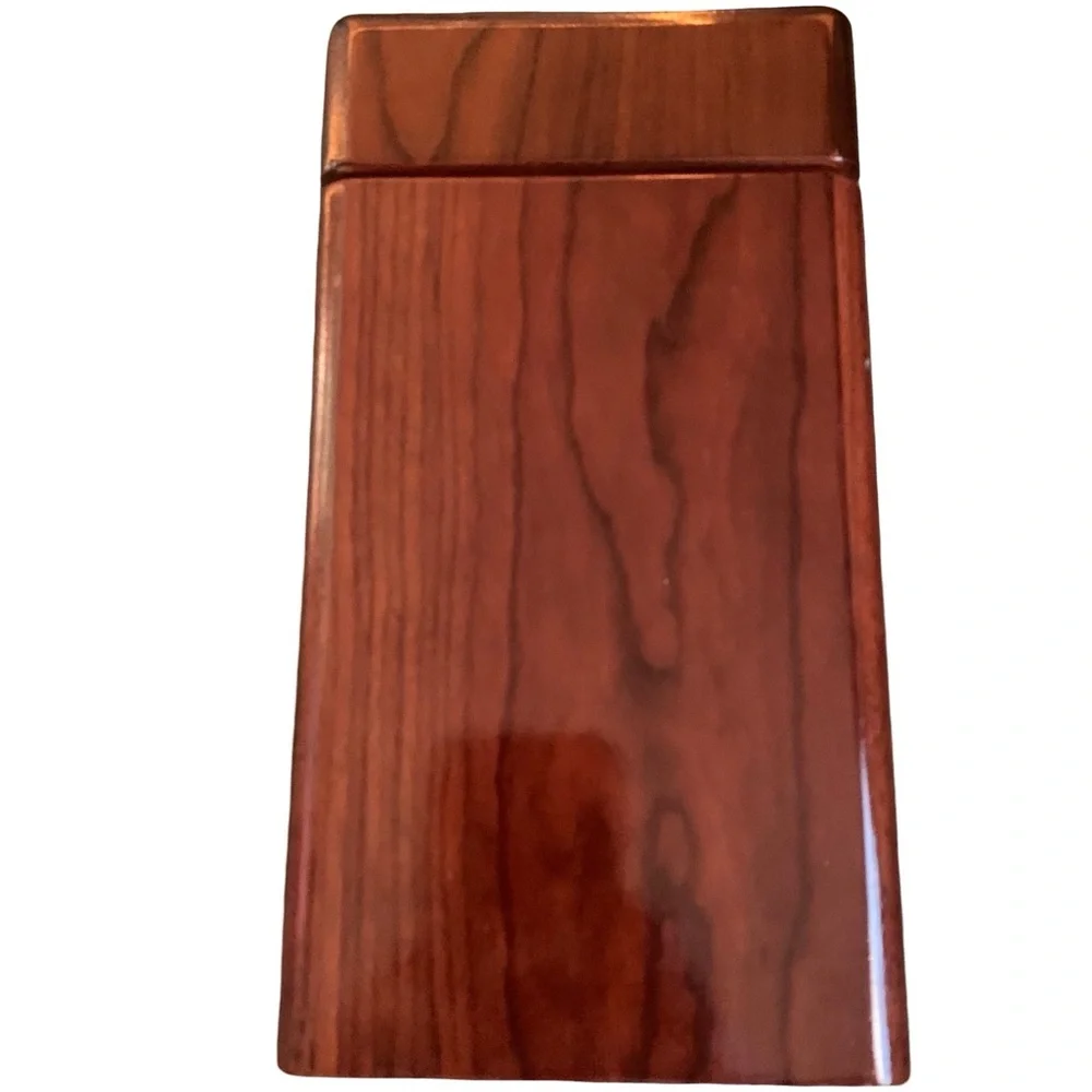 1915 Tall Hinged Wood Cigar Humidor Box 9-1/2